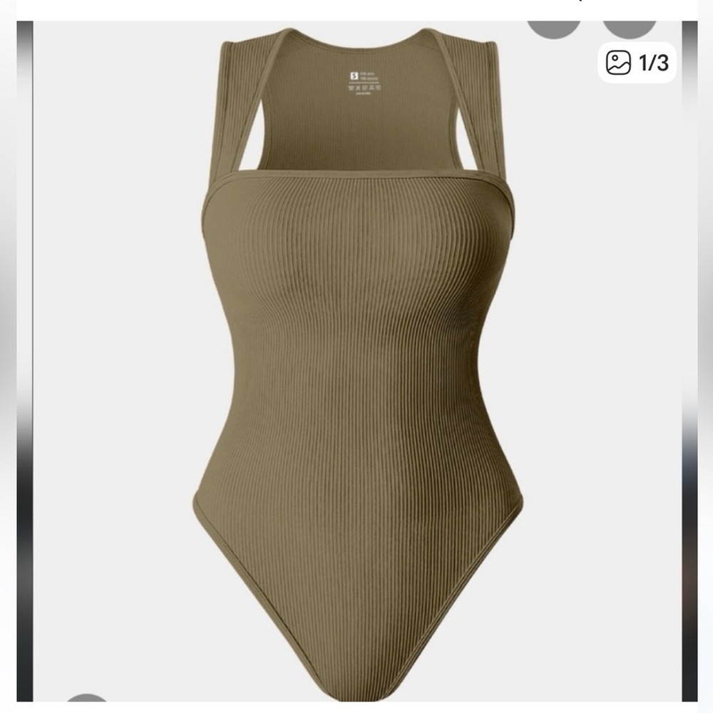 OQQ Ribbed Women's Bodysuit